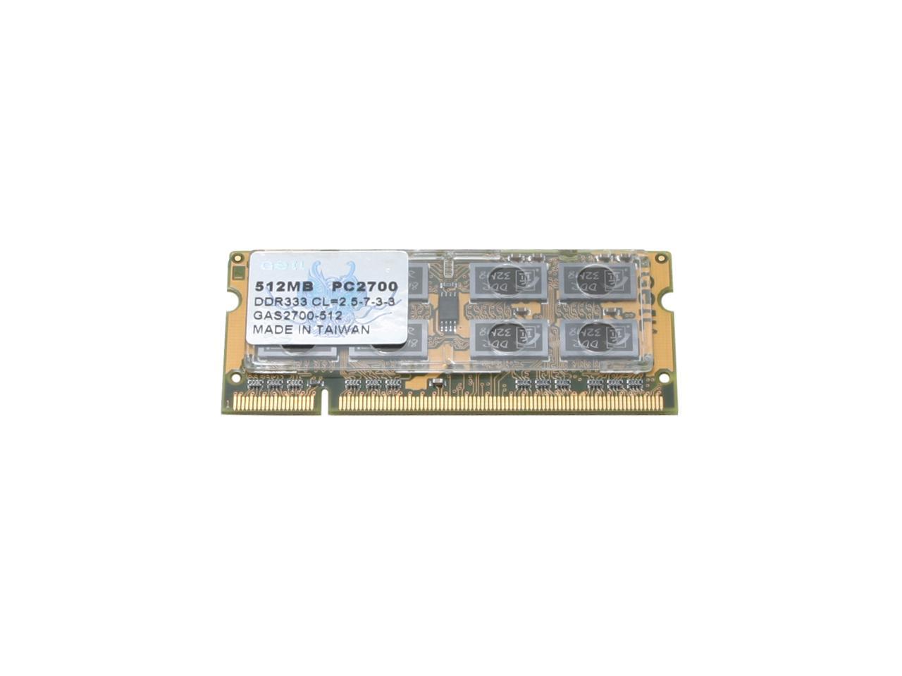 Geil Apple Series 512mb 200 Pin Ddr So Dimm Ddr 333 Pc 2700 Laptop Memory Model Gas2700 512 5638