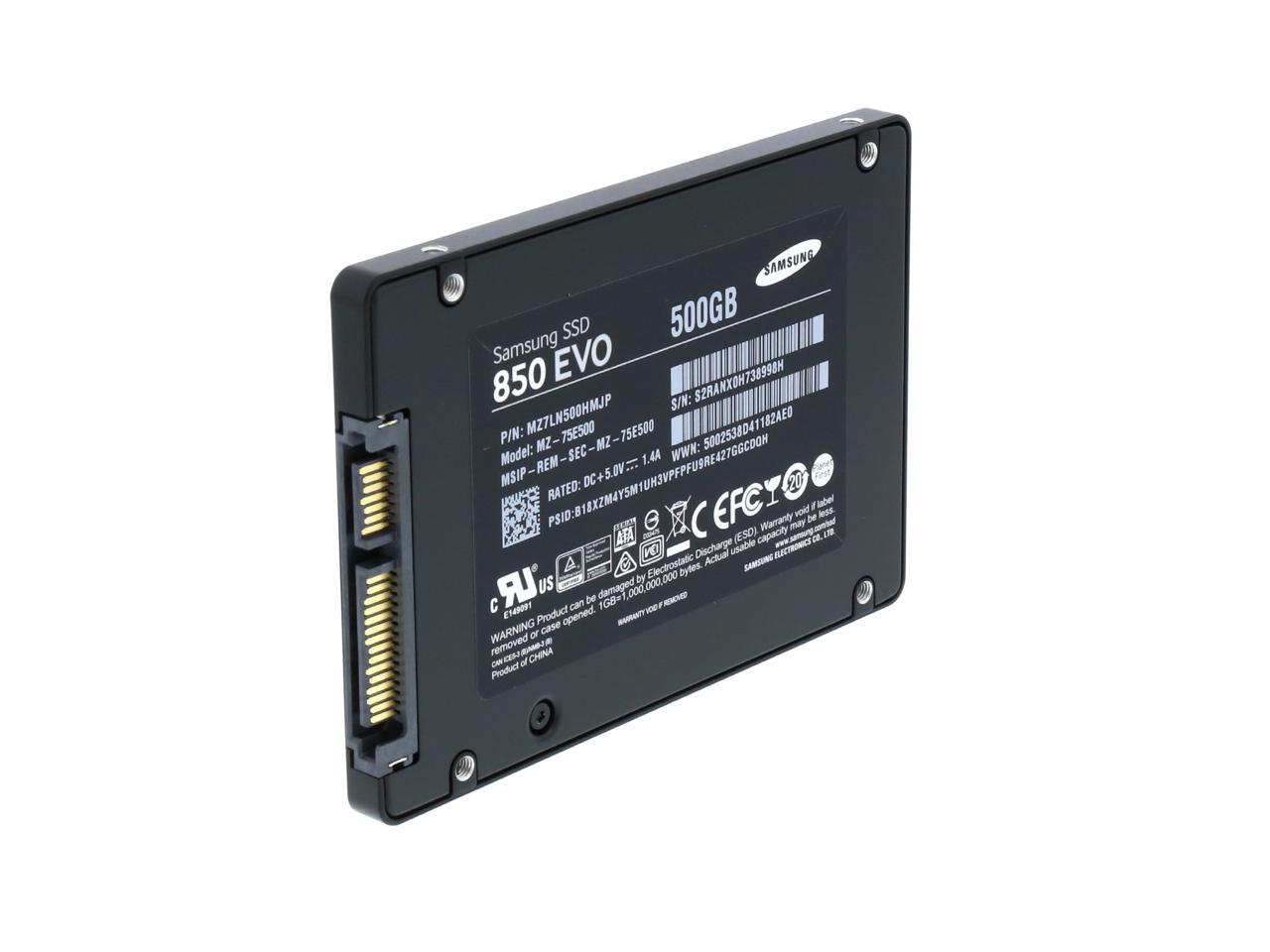 frequentie erger maken Ongelijkheid SAMSUNG 850 EVO 2.5" 500GB SSD SATA III 3-D - Newegg.com