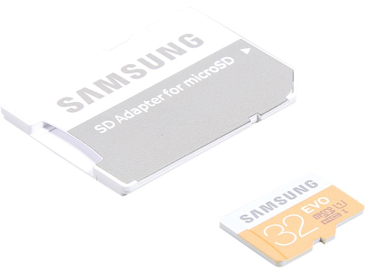 SAMSUNG EVO 32GB microSDHC Memory Card with Adapter Model MBMP32DA/TGT