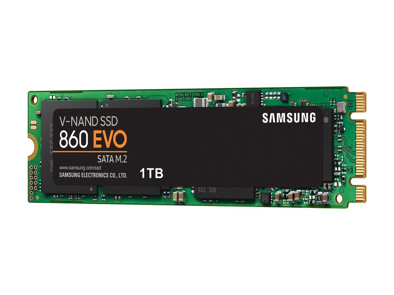 SAMSUNG 860 EVO Series M.2 2280 1TB SATA 3-bit MLC Internal Solid State Drive (SSD) MZ-N6E1T0BW Newegg.com
