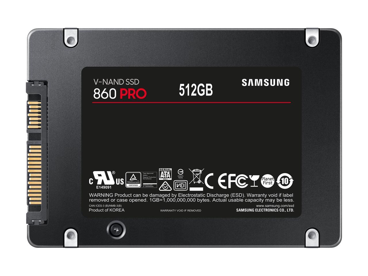 Samsung SSD 860 Pro 512GB 2.5" SATA III 3D NAND 512G Internal Solid State Drive 