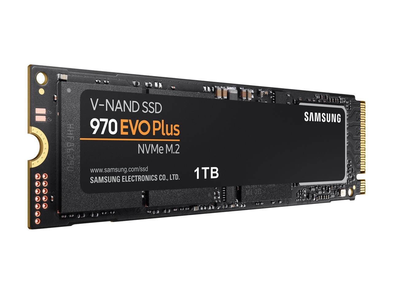 SAMSUNG 970 EVO PLUS M.2 2280 1TB PCIe Gen 3.0 x4, NVMe 1.3 V-NAND 3-bit  MLC Internal Solid State Drive (SSD) MZ-V7S1T0B/AM