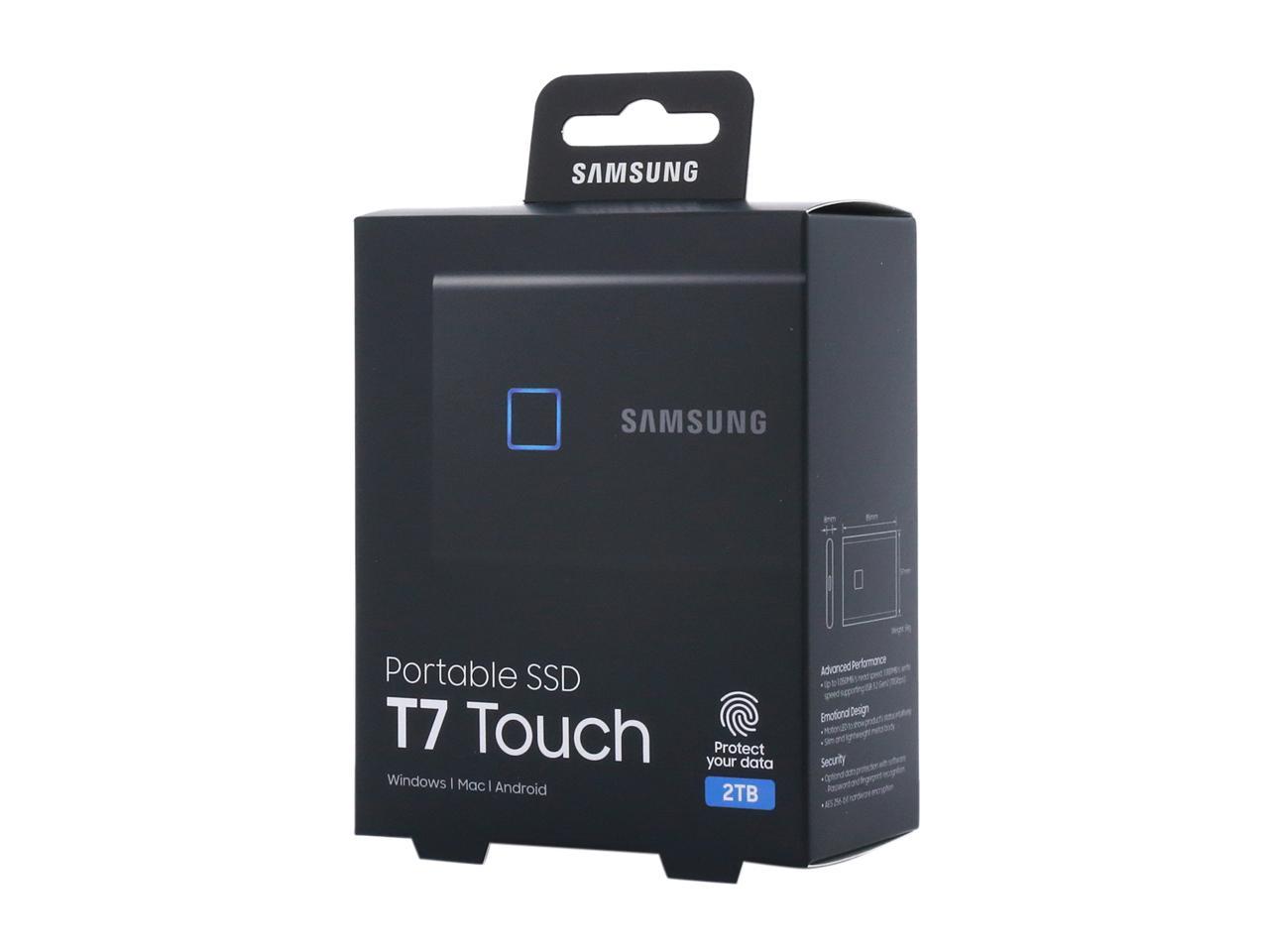 SAMSUNG MU-PC2T0K/WW T7 Touch Portable 2TB USB 3 SSD - Up to 1050 