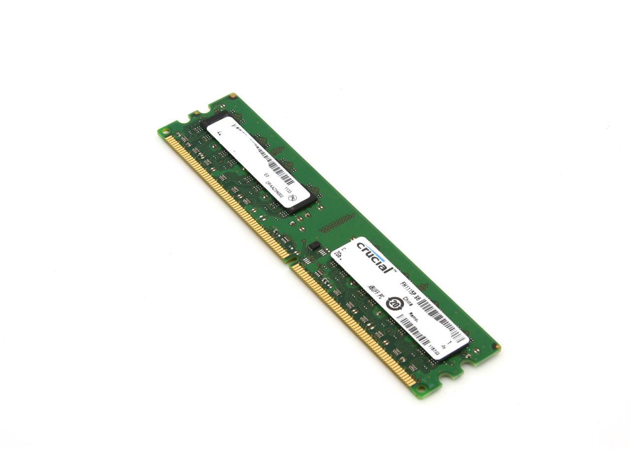 Crucial 4GB (2 x 2GB) DDR2 800 (PC2 6400) Dual Channel Kit Desktop Memory  Model CT2KIT25664AA800