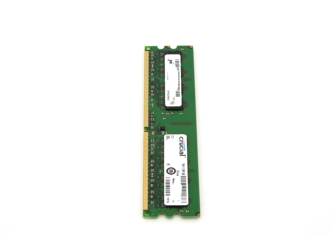 Crucial 4GB (2 x 2GB) DDR2 800 (PC2 6400) Dual Channel Kit Desktop Memory  Model CT2KIT25664AA800