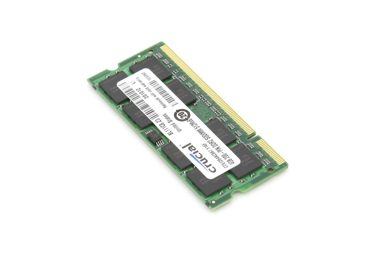 Crucial 8GB (2 x 4GB) 200-Pin DDR2 SO-DIMM DDR2 667 (PC2 5300) Laptop