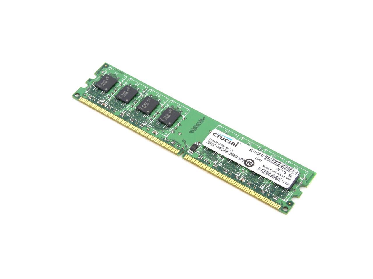 Barrette Mémoire DDR2 2GB PC2-8500 1066MHz 240 Broches - Pour Ordinateur De Bureau, Garantie à Vie