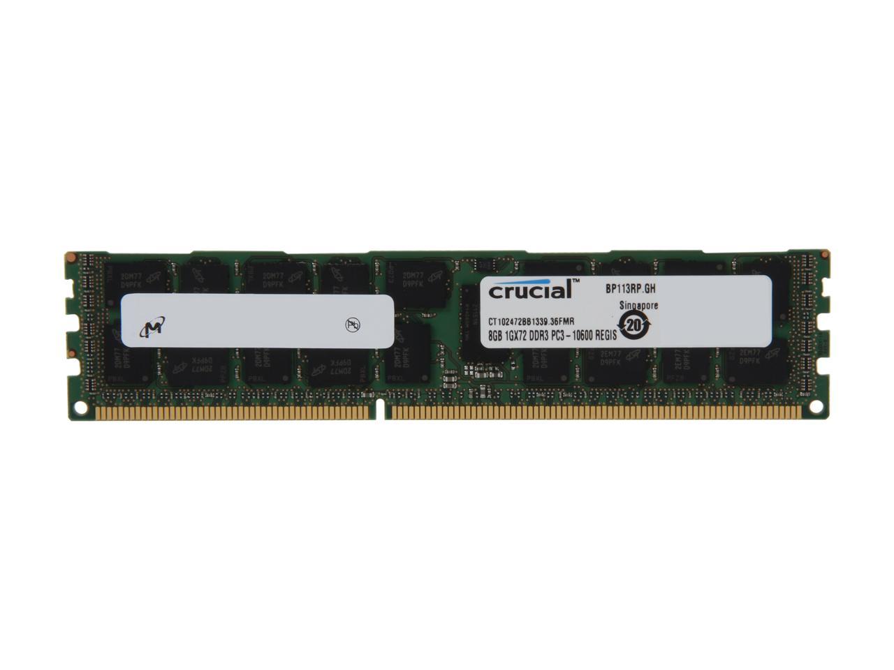 Crucial 8gb 240 Pin Ddr3 Sdram Ecc Registered Ddr3 1333 Pc3 Desktop Memory Model Ctbb1339 Newegg Com