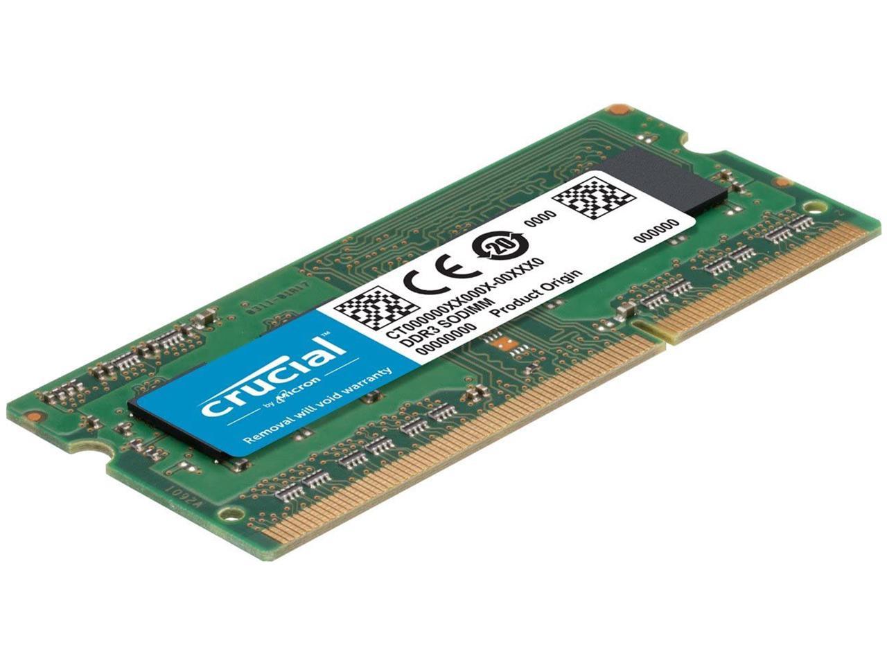 PC3L-12800 memoria SODIMM 1600 MT/s 204-Pin 8 GB Crucial CT102464BF160B DDR3L 