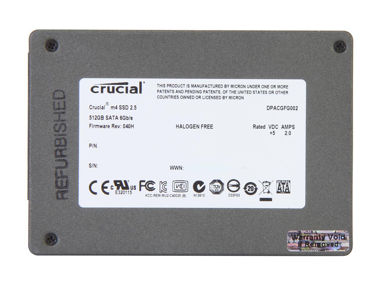 Refurbished: Manufacturer Recertified Crucial M4 2.5