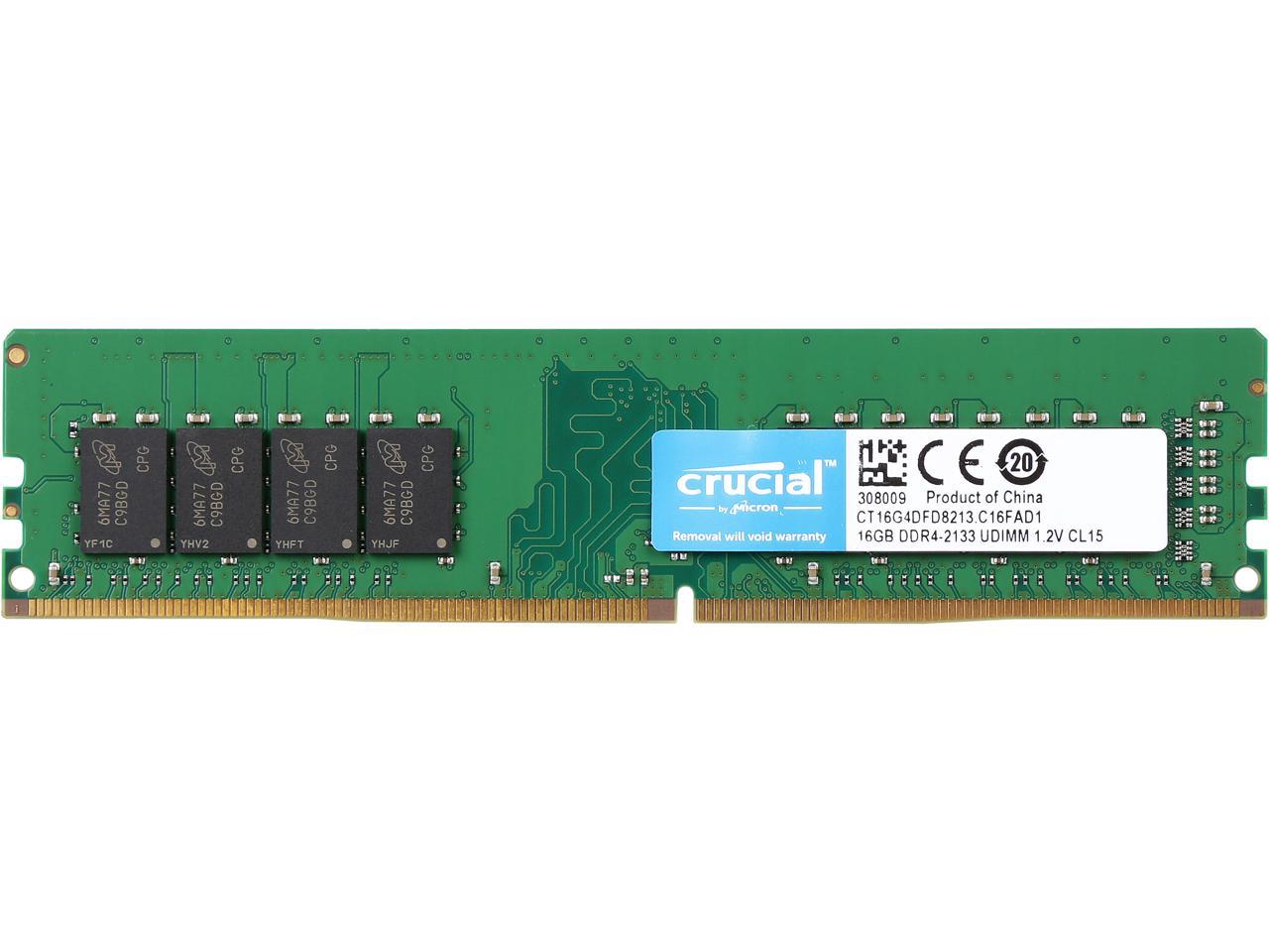 Crucial 16GB Single DDR4 2133 MT/s (PC4-17000) DIMM 288-Pin Memory -  CT16G4DFD8213