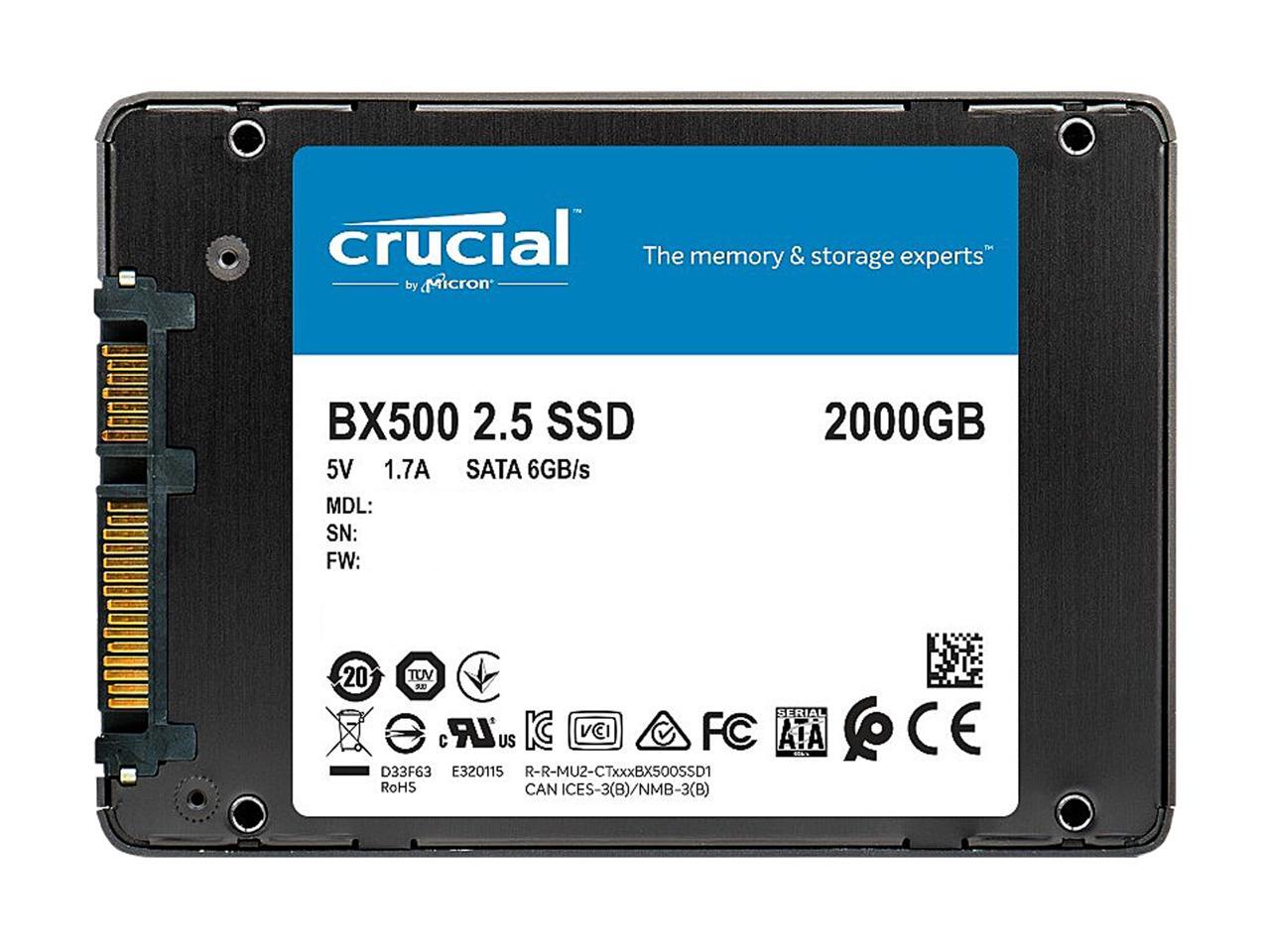 Crucial BX500 2TB 3D NAND SATA 2 5 Inch Internal SSD Newegg ca