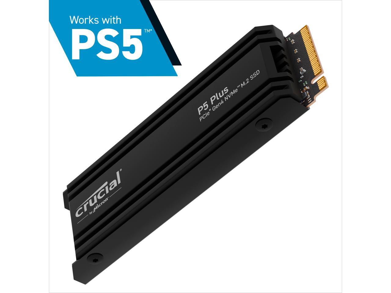 Crucial p5 plus m 2 2280 1tb with heatsink pci express 4 0 x4 nvme 3d