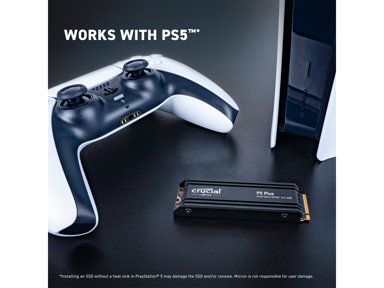 Crucial P5 Plus M.2 2280 1TB with Heatsink PCIExpress 4.0 x4 NVMe 3D