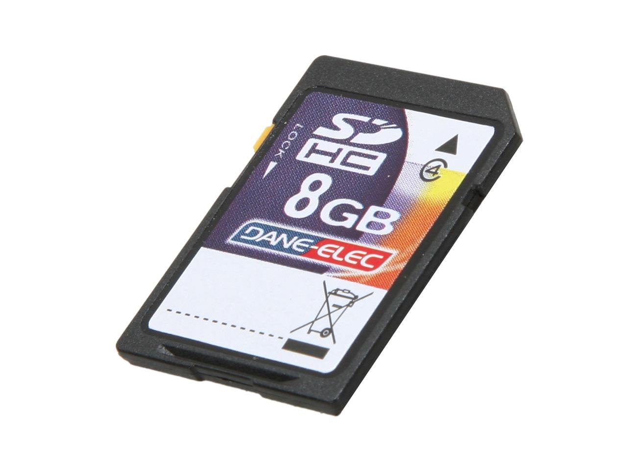 DANE-ELEC 8GB Secure Digital High-Capacity (SDHC) Flash Card Model DA ...