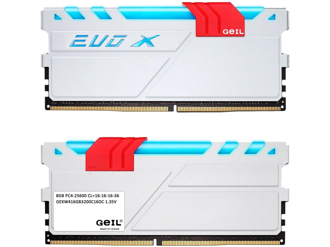 Оперативная память geil evo x ii 16gb ddr4 pc4 25600 gexsb416gb3200c16asc обзор