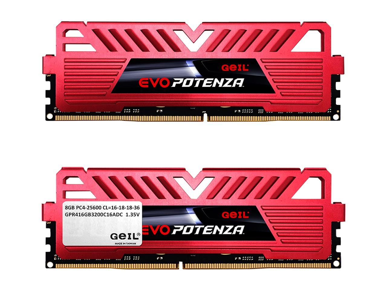 GeIL EVO POTENZA 16GB (2 x 8GB) DDR4 3200 (PC4 25600) Intel 