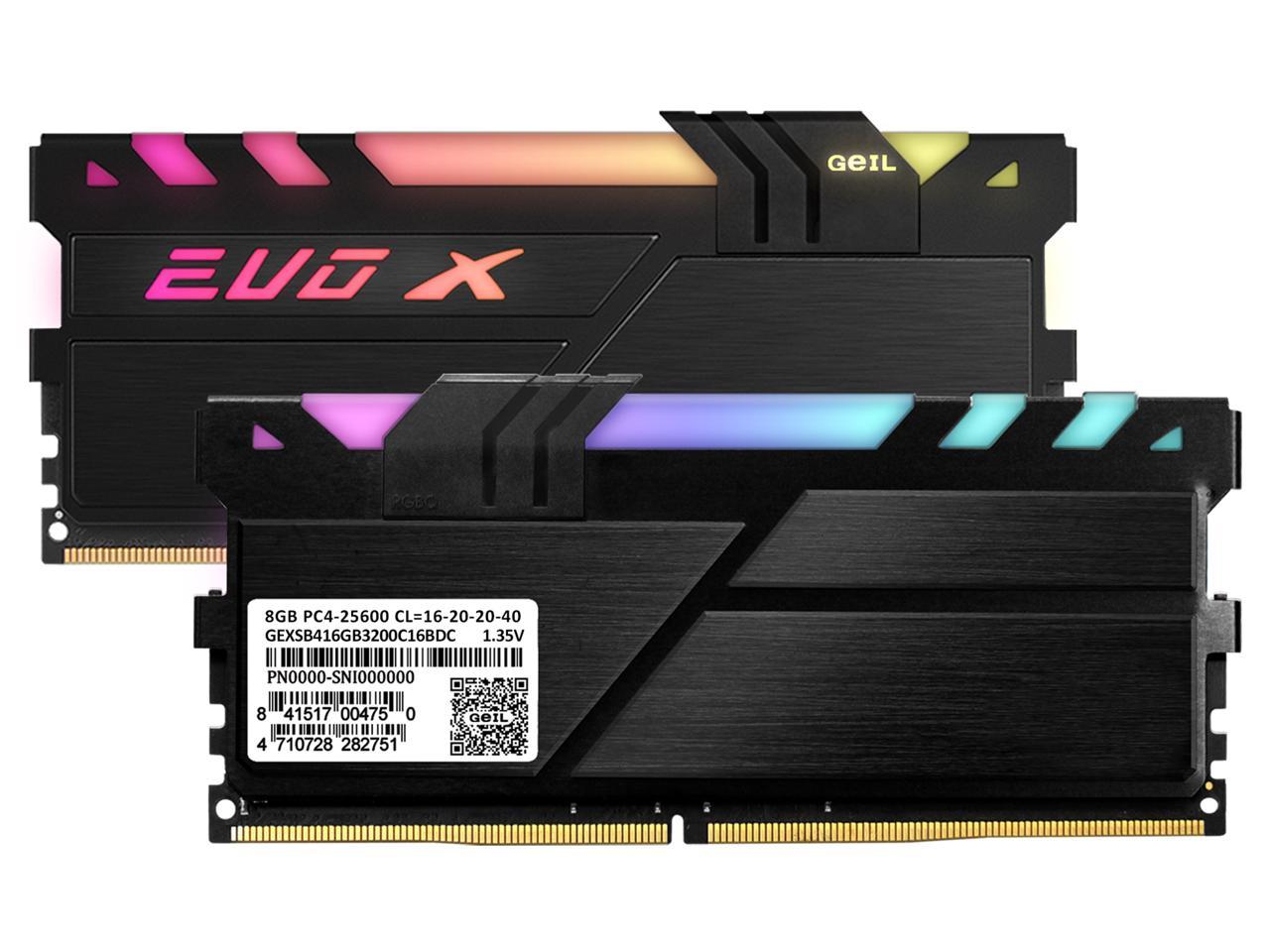 Оперативная память geil evo x ii 16gb ddr4 pc4 25600 gexsb416gb3200c16asc обзор