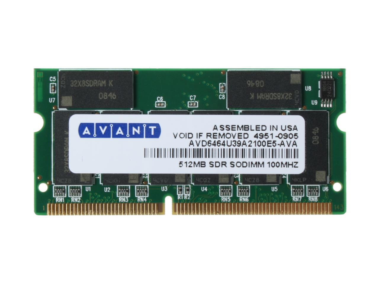 512MB 144Pin SODIMM PC 100 Laptop Memory Model