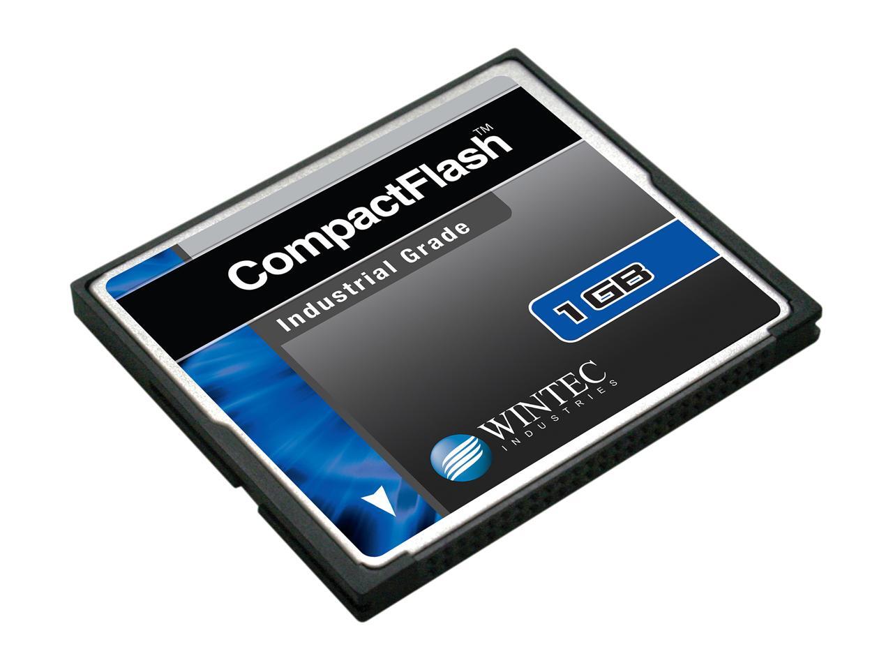 Wintec 1GB Compact Flash (CF) Card Industrial Grade SLC Nand Black Model 33100001GCF