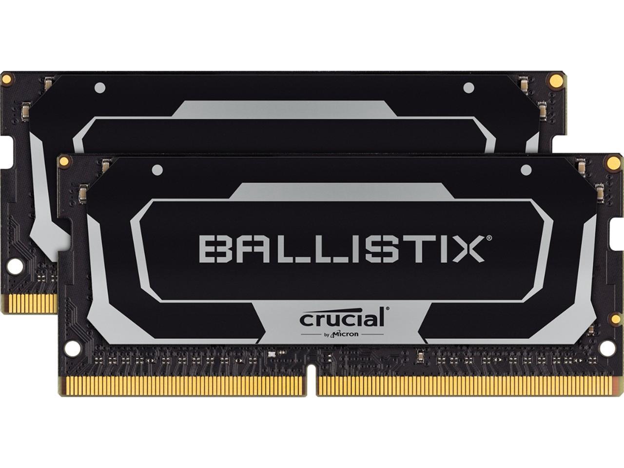 32GB DRAM DDR4 CL16 16GB x2 Laptop Gaming Memory Kit Crucial Ballistix BL2K16G26C16S4B 2666 MHz 