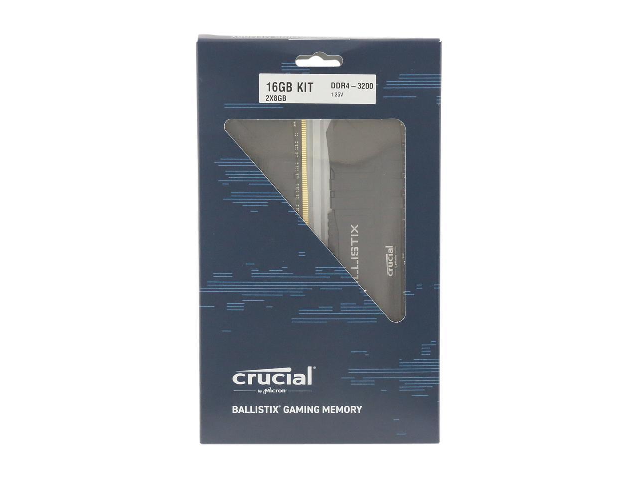 Crucial Ballistix 16GB (2 x 8GB) DDR4 3200 Desktop Memory 
