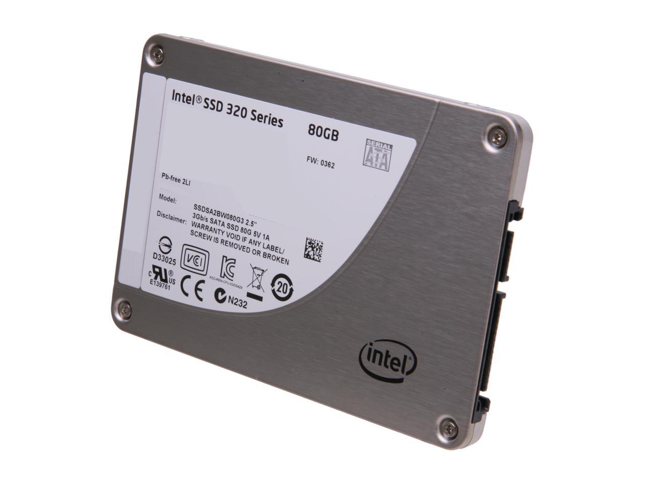 Intel 3 Series 2 5 80gb Sata Ii Mlc Internal Solid State Drive Ssd Ssdsa2bw080g301 Newegg Com