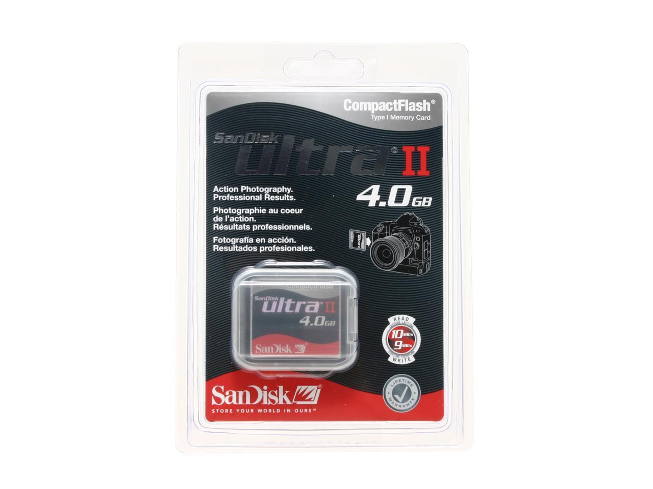 SanDisk Ultra II 4GB Compact Flash (CF) Flash Card Model SDCFH4096901