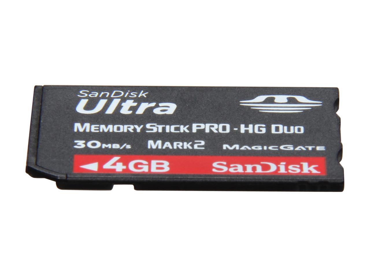 SanDisk Ultra 4GB Memory Stick PROHG Duo Flash Card Model SDMSPDH004GA11