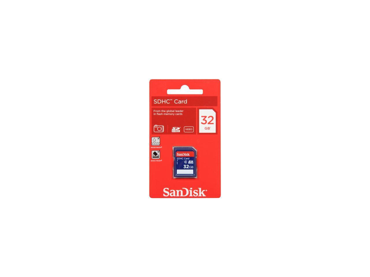 SanDisk 32GB SDHC Memory Card Class 4 (SDSDB-032G-B35) - Newegg.com