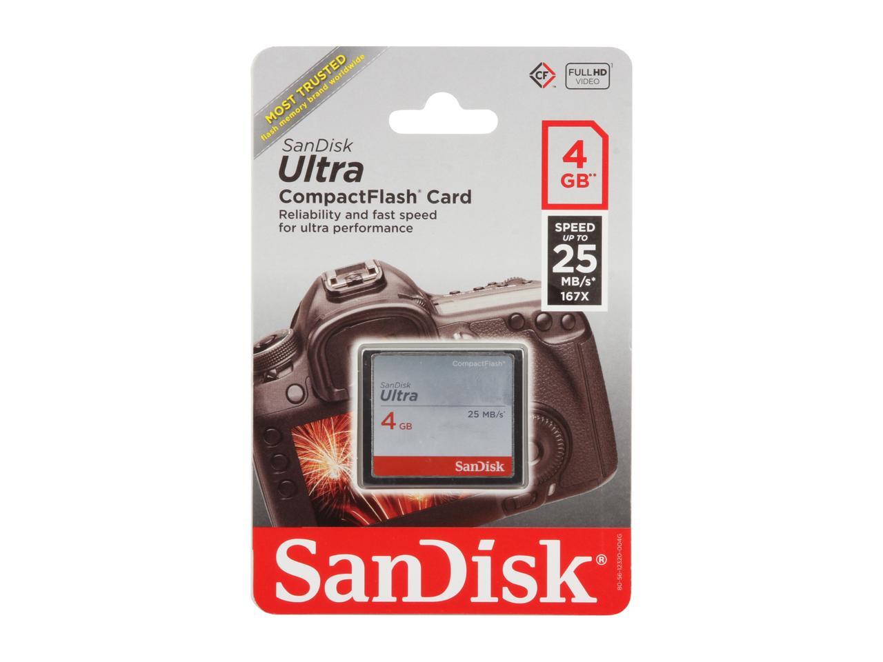 thumbnail image 2 of SanDisk Ultra 4GB CompactFlash Memory Card - 30MB/s Speed For Digital Cameras & Camcorders 2 of 14