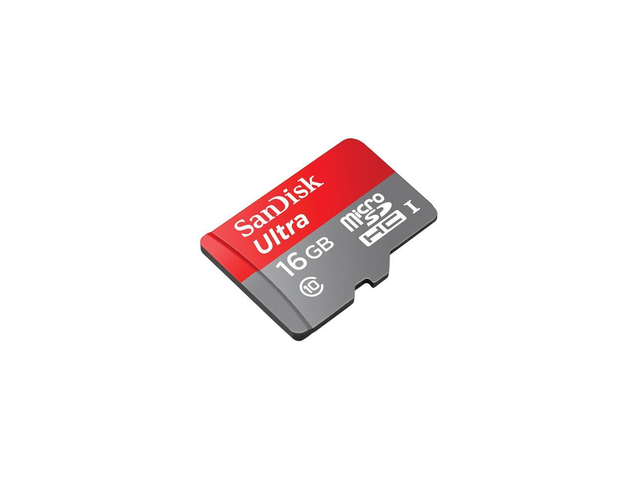 Painstaking Retaliation Realm SanDisk 16GB Ultra microSDHC UHS-I/Class 10 Memory Card with Adapter, Speed  Up to 80MB/s (SDSQUNC-016G-GN6MA) - Newegg.com