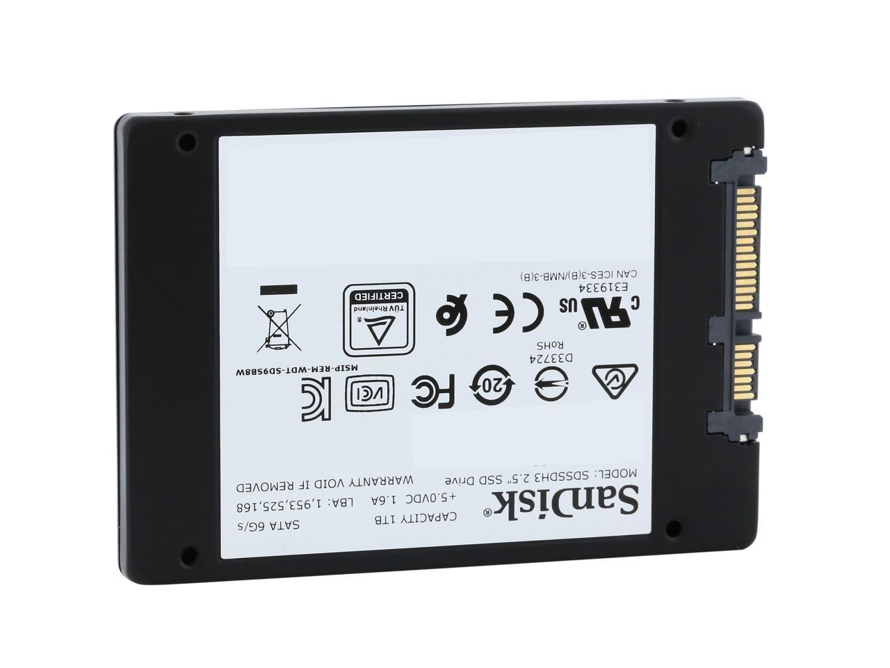 Sandisk 1TB Ultra 2.5" SATA III 560MB/s Read 530MB/s Write Solid State Drive ct 