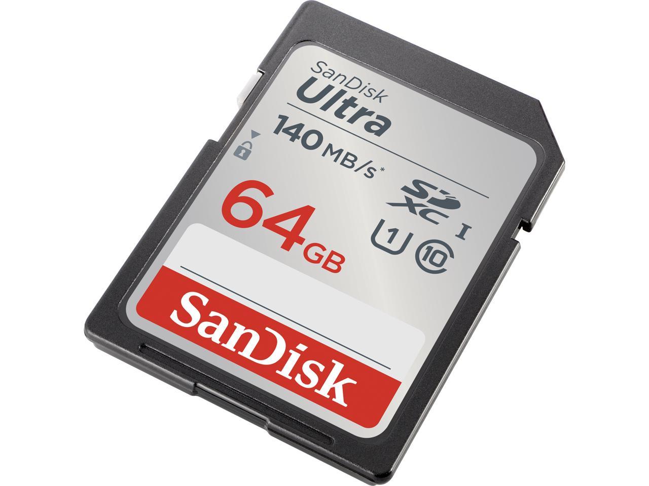 SanDisk 64GB Ultra SDXC UHS-I / Class 10 Memory Card, Speed Up to 140MB ...