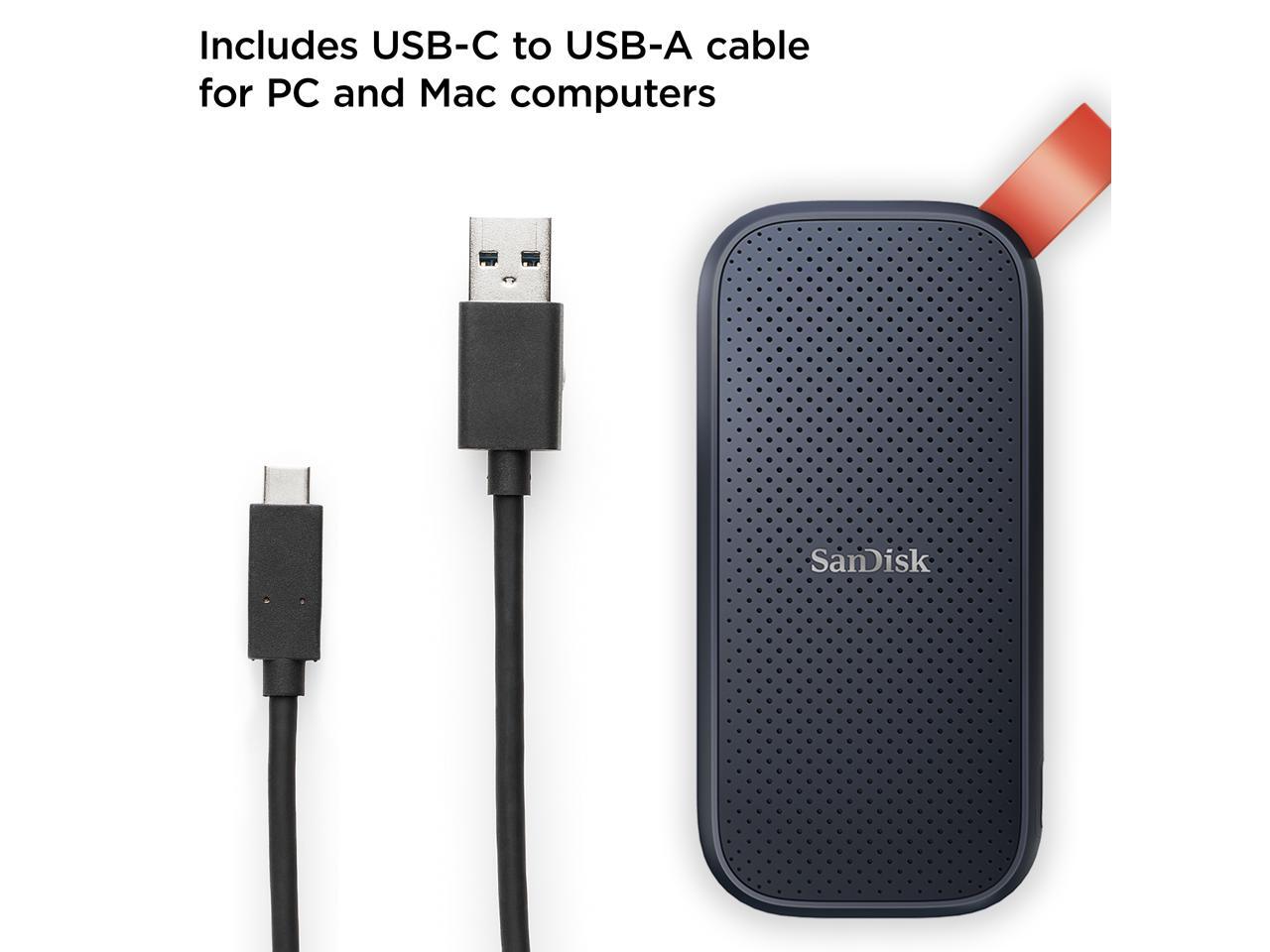 Sandisk portable ssd 1tb usb 3 2 gen 2 usb c sdssde30 1t00 g26