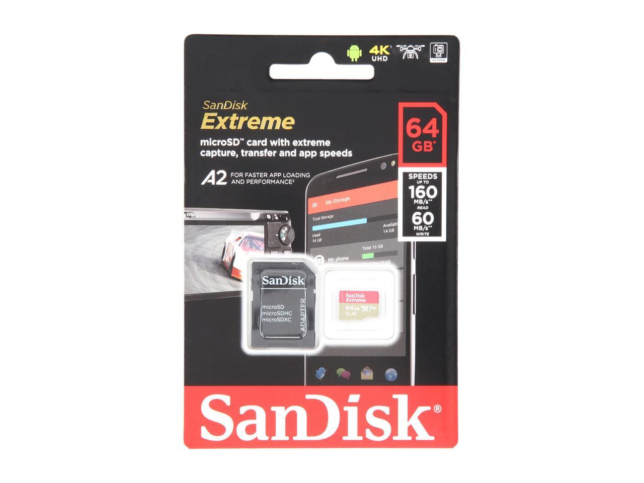 SDSQXA2-064G-GN6MA SANDISK Extreme MicroSD 64GB V30 A2 