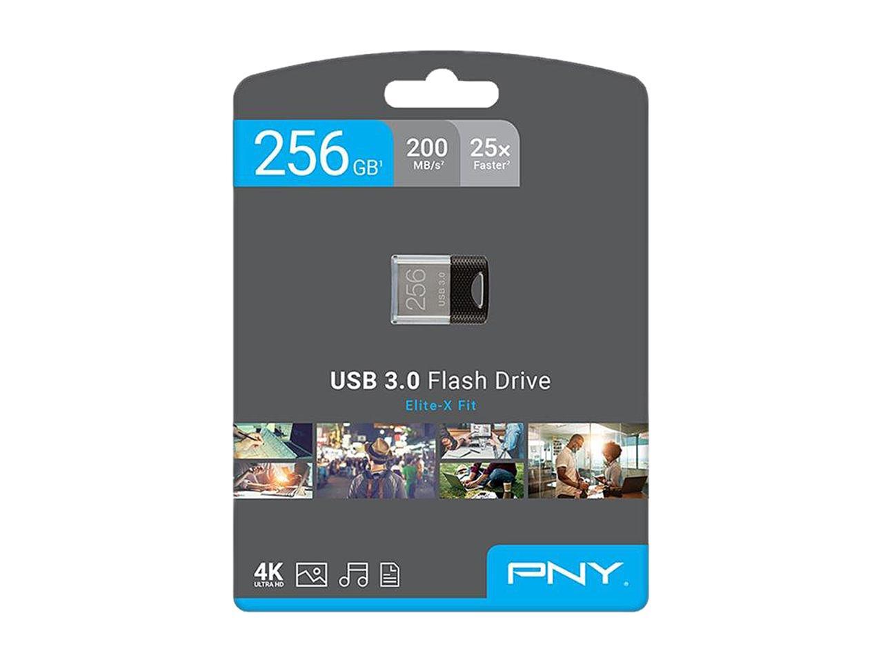 PNY EliteX Fit 256GB 200MB/sec USB 3.0 Flash Drive (PFDI256EXFITGE
