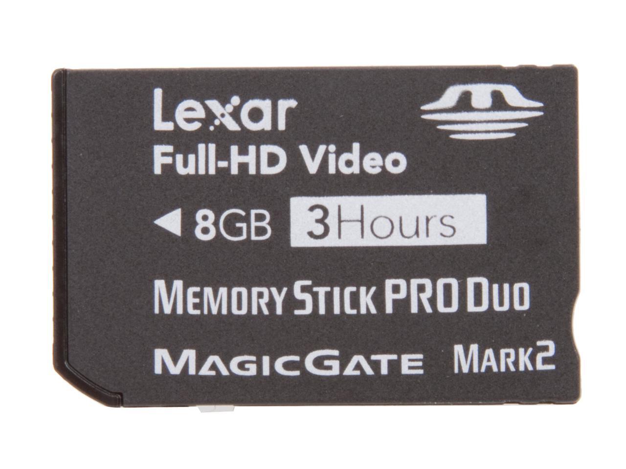 Lexar 8GB Memory Stick Pro Duo (MS Pro Duo) FullHD Video Memory Card