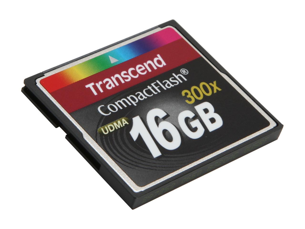 Transcend 16GB Compact Flash (CF) Flash Card Model TS16GCF300