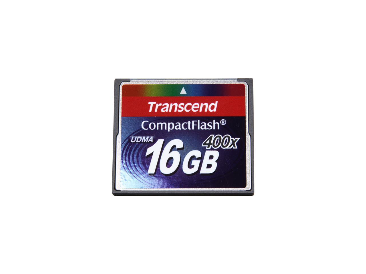 Transcend 16GB Compact Flash (CF) 400X Flash Card Model TS16GCF400 ...