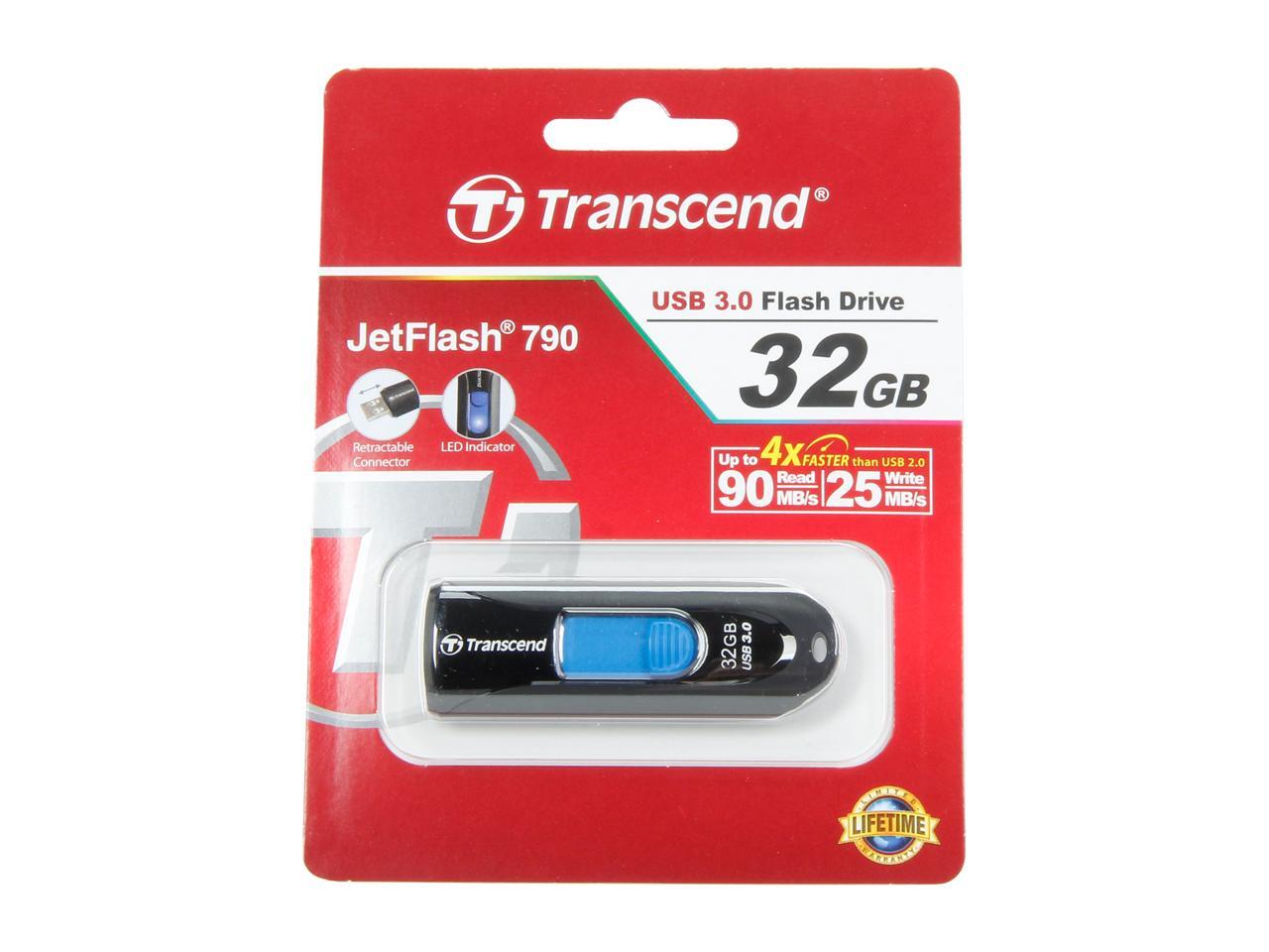 Transcend JetFlash 790 32GB USB 3.0 Flash Drive - Newegg.com