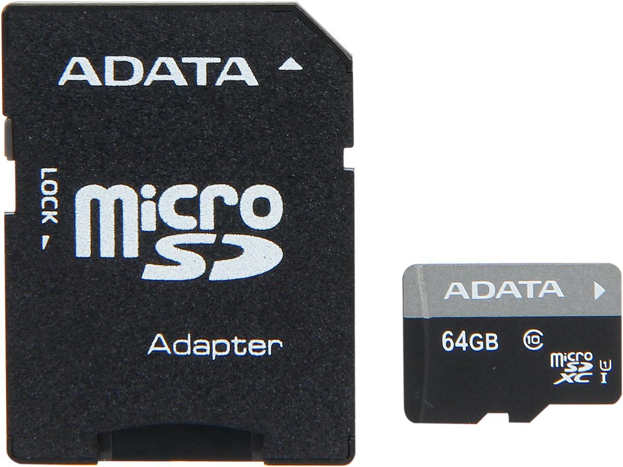 ADATA 64GB AUSDX 6 CLASSE 10 Scheda di Memoria UHS microSDHC - AUSDX 64 I GUICL 10A1-RA1 