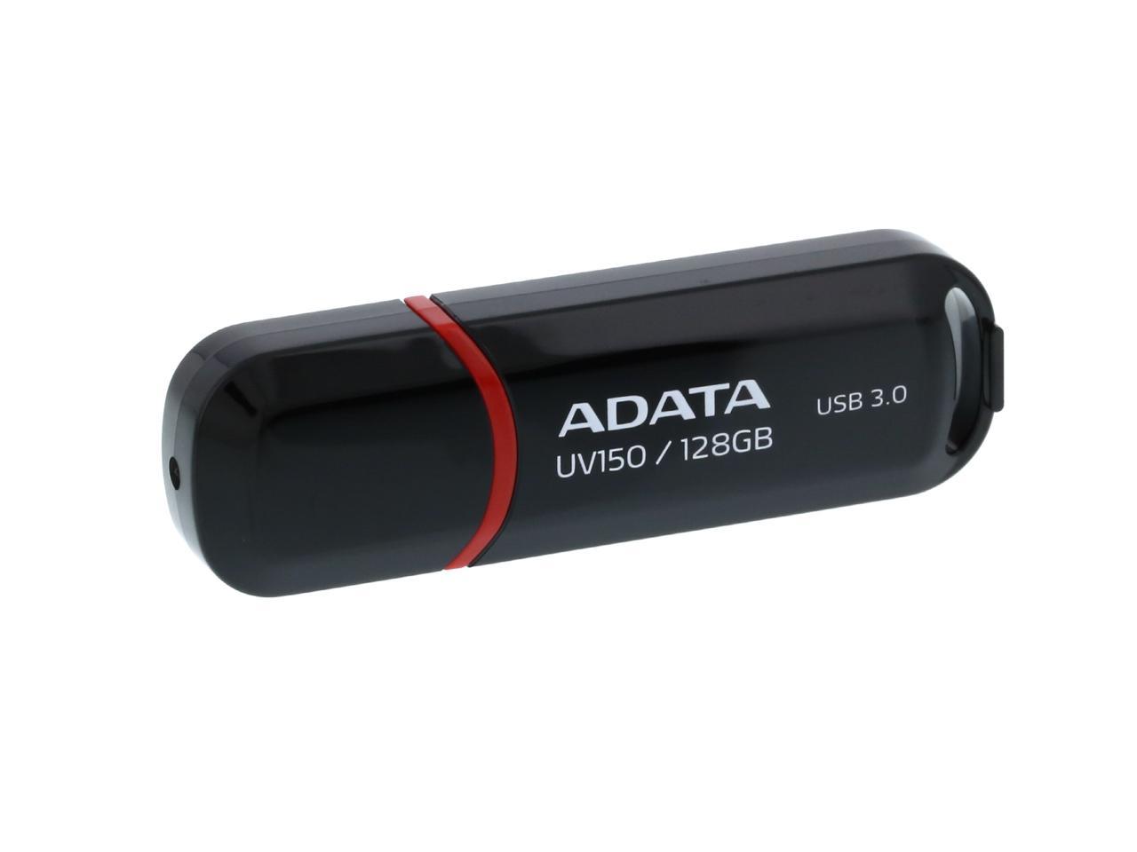 ADATA 128GB USB 3.1 Snap-On tapa UV150 Flash Drive Black 