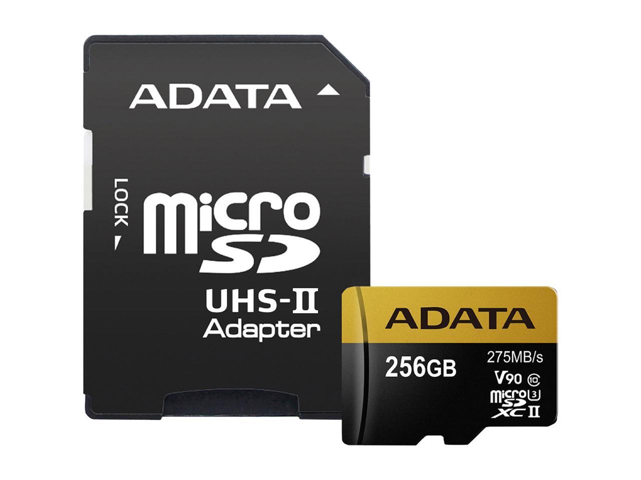 Adata 256GB Premier ONE microSDXC UHSII / U3 Class 10 Memory Card with