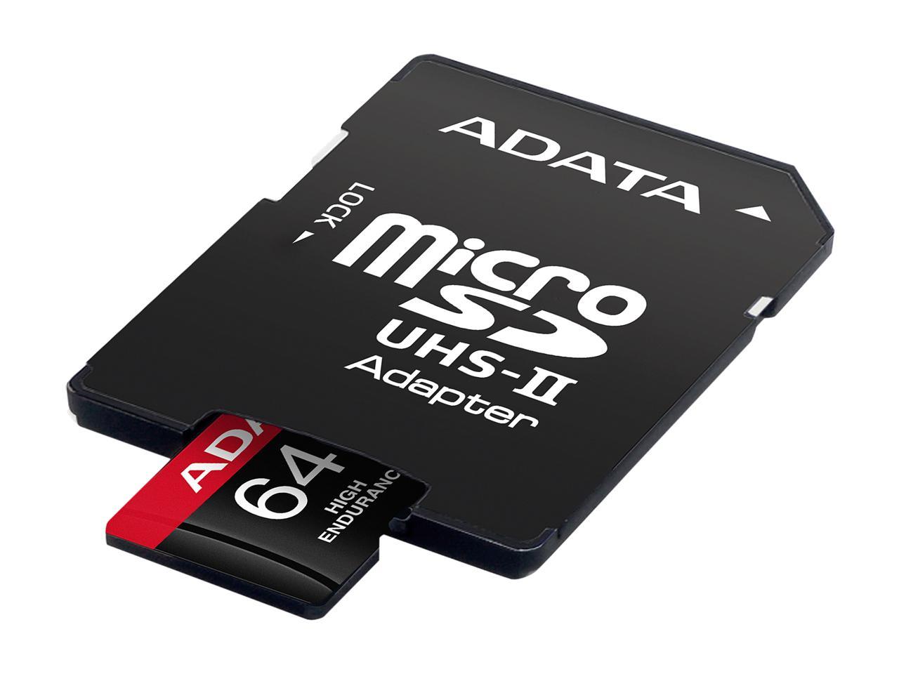 Adata 64gb High Endurance Microsdxc Uhs-i U3   Class 10 V30 A2 Memory 