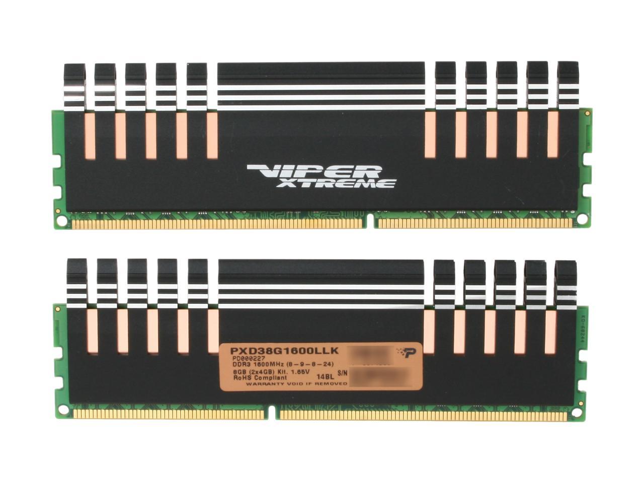 Patriot Viper Xtreme Series, Division 2 Edition 8GB (2 x 4GB) DDR3 1600 (PC3  12800) Desktop Memory Model PXD38G1600LLK - Newegg.com