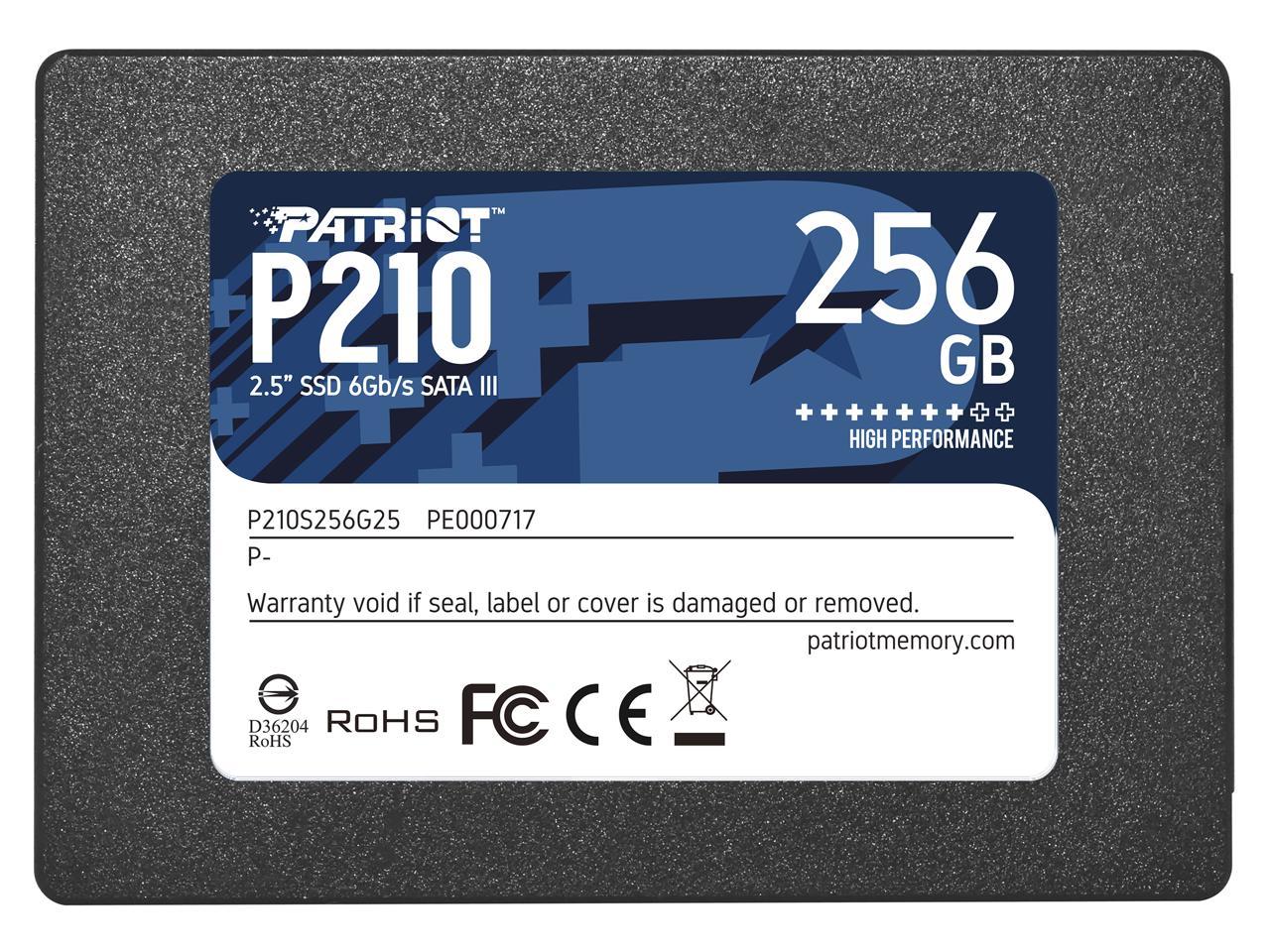Lying Emulate violent Patriot P210 2.5" 256GB SATA III Internal Solid State Drive (SSD)  P210S256G25 - Newegg.com