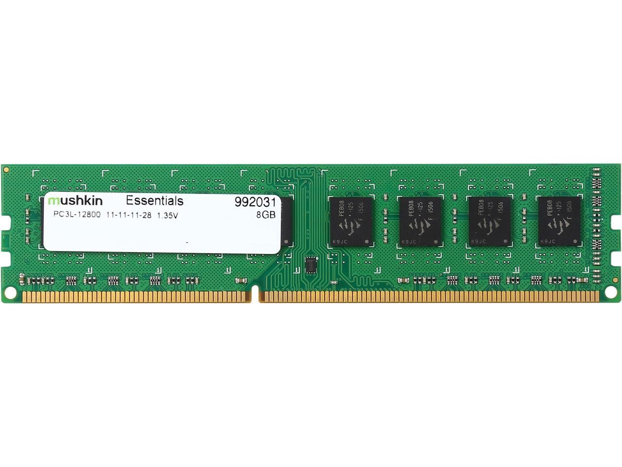 Mushkin Enhanced Essentials 8GB DDR3 1600 (PC3 12800) Desktop Memory Model  992031