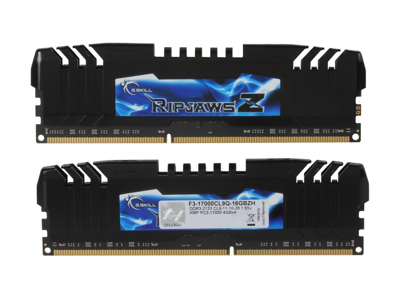G.SKILL Ripjaws Z Series 16GB (4 x 4GB) DDR3 2133 (PC3 17000) Desktop