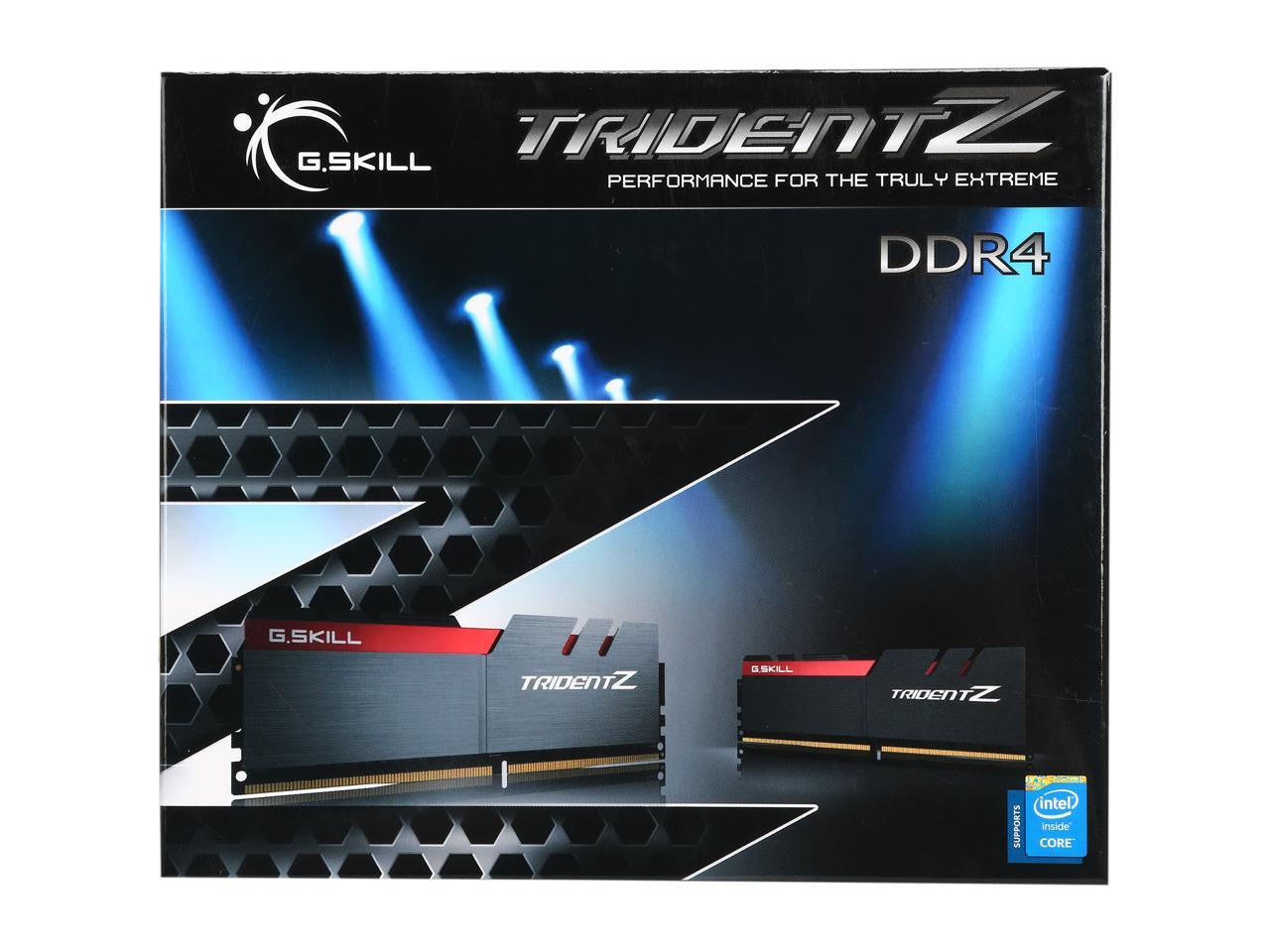 G.SKILL TridentZ Series 64GB (4 x 16GB) DDR4 3200 (PC4 25600) Desktop  Memory Model F4-3200C14Q-64GTZ